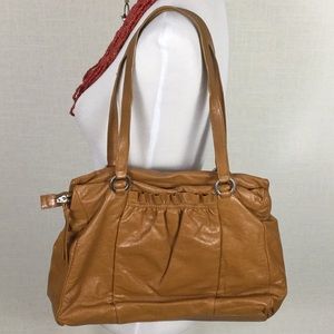 Vintage Nordstrom caramel leather shoulder bag